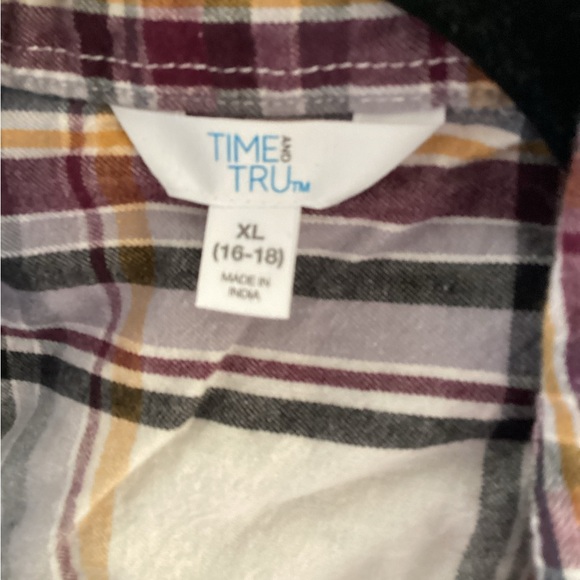 Time and Tru womens Plaid Shirt size XL EUC - Picture 3 of 3